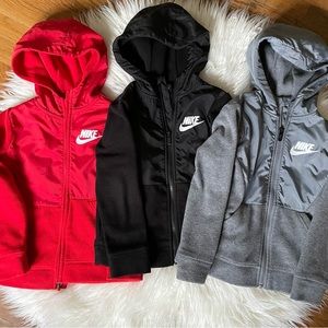 Boys Nike zip up fleece jackets bundle!